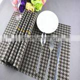 Fashion Popular Grey Grid Pvc Placemat Modern Plastic Hotel Heat Insulation Pad Napkin Dining Table Mat Coasters thumbnail-1