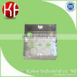 3" 3" 35mm 1.1mm Thickness BS4662 Electric GI Metal Switch Boxes With Knock Out Adjustive Lug Brass Screw