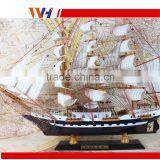 Great Yacht Scale Assembly Handcraft Wooden Sailing Boat Model thumbnail-2