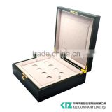 Luxury Wooden Coin Box for 8 Coins with Lock