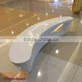 Fiberglass Moon Bench Chair 2M Long Stool Resin Furniture Fashion for Public Rest Area thumbnail-6