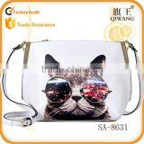 2015 Fashion Cat Lovely Bag Printing Leather Shoulder Bag Guangzhou Factory Supplier