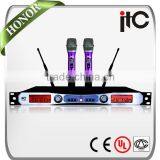 ITC T-529UB Long Distance Dual-channel UHF Wireless Handheld Cordless Microphone thumbnail-1