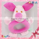 Customized Cute Pink Color Pig Design Baby Bed Bell Baby Rattle