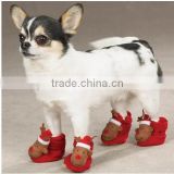 Plush Christmas Reindeer Slipper For Dog Wearing