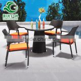 Best quality rattan outdoor furniture with round table 4 seater chair