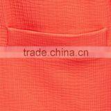 2015 Garment Factory Orange Stripe Zip Ladies Coat, Women Long Sleeve Jacket thumbnail-4