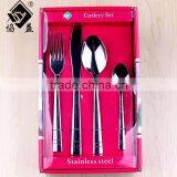 High Quality 24PCS Nice Gift Box Stainless Steel Plastic Handle Cutlery Set For Promotional Gift and Christmas Gift