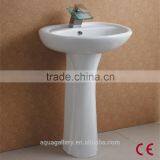 Semi Pedestal Wall Hung Bathroom Ceramic Sinks thumbnail-3
