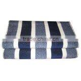 Yarn Dyed White And Grey Stripe Pool Towel Luxury Hotel Bath Towel thumbnail-1