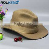 China Wholesale Wide Brim Fedora Hat Winter Wool Felt Men Fedora Hat thumbnail-1