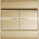 Hot Sales UK Standard 2 Gang 2 Way Push Button Electric Lighting Wall Switches