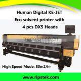 Shanghai Human The fastest 3.2 meter Eco solvent printer with 4 pcs Ep-son DX5 head