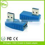 High Speed USB 3.0 Male to Female UP Left Right Angled 90 Degree Adapter