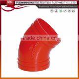 Ductile Iron 45 Degree Grooved Elbow and Pipe Fitting