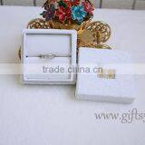 Elegant Lace White Engagement Ring Box With Beaded Name Plate of A thumbnail-2