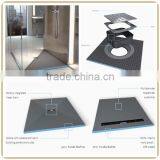 90MM Fast Durt Flow Waste Plastic Chrome Trap For Shower Enclosure Tray Set thumbnail-1