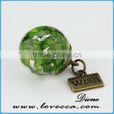 Real Fern Beautiful Pendant 20mm Size Wish Charm Necklace Pendant thumbnail-1