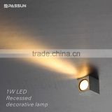 square mini 1w creechip led decorative light& led wall lamp