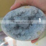 Charming Natural Blue Celestine Stone Crystal Geode for Hot Sale thumbnail-3