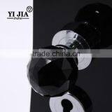 Black Polished Chrome Finish Diamond Cut Glass Door Handles Locks