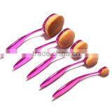 2016 Toothbrush Design Makeup Brush Brush Makeup Cosmetics New High Quality Professional 10 Pcs Rose Gold Oval Brush Set thumbnail-3