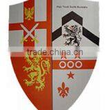 Skull Metal Plaque Embossed Wooden Wall Shield thumbnail-5