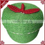 S.D Artisan 100% Woven Apple Shape Rattan Handmade Gift Basket thumbnail-2