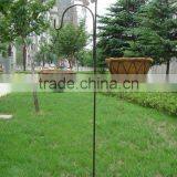 INSERTED INTO GROUND OF HANGING BASKET HOOK