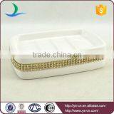 Ceramic Hotel Bathroom Sanitary Items With Golden Rhinestone thumbnail-5