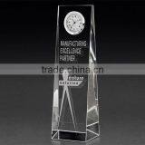 2016 Wedge Shaped Optical Crystal Tower Clock thumbnail-1