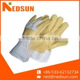 High quality cow leather work safety gloves