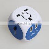 Newest Travel Adapter Universal Plug to American Power Adapter With Double USB Port 250V 2500Ma Universal Travel thumbnail-6