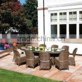 2017 Sigma UV Resistant Restaurant Plastic Rattan Glass and Chrome Dining Table and Chairs thumbnail-1