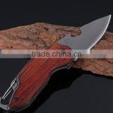 Multifunctional Mini Wood Handle Outdoor Survival Folding Pocket Tool Knife thumbnail-1