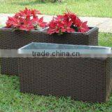 2012 Design 2pcs Flower Planter Set/wood Frame With Four-cornered Shape/using Materials Closed With Environment/2pcs Planter Set