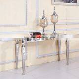 Long Size Frech Style Marble Console Table With Stainless Steel thumbnail-3