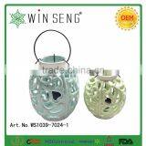 Creative Ceramic Hollow Lantern Candle Holder thumbnail-4