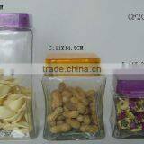 Clear Square Thin-waist Glass Food Container With Plastic Lid thumbnail-1