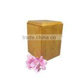 European Square Cremation Urn Funeral Product Wooden Ashes Urn thumbnail-1
