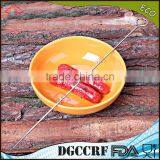 NBRSC 12pcs New Non-stick Stainless Steel Barbecue Needles BBQ Shish Skewers Ring-Tip Handle thumbnail-3