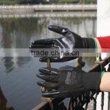 NMSAFETY 13 Gauge Nylon Liner Black Nitrile Glove Strong Abrasion Performance thumbnail-1