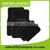 PVC Anti-slip Backing 4pcs Carpet Car Floor Mat in Black thumbnail-1
