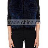 New Style Fashion Women Dyed Raccoon Fur Vest Customized thumbnail-1
