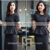 Office Ladies Short Sleeve Work Wear Blouse and Skirt Uniform thumbnail-2