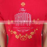 100%cotton Red T-shirt With Multi-color Printing ,t-shirt With Your Brand thumbnail-2