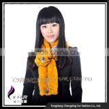 CX-S-165B 2016 New High Quality Stock Scarf Rose Rex Rabbit Fur Scarf Women thumbnail-3