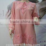 Woman Embroidery Jumper Long Blouse thumbnail-4