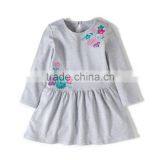 S33557W 2017 Fashion Long Sleeve Cotton Girls Casual Children Dresses thumbnail-4