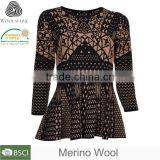 Women Long Sweater Design OEM, Cotton Sweater for Old Women